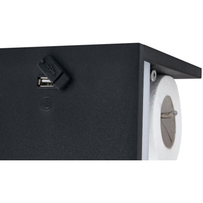 BERGE LED držák na toaletní papír s USB 5W - neutrální bílá