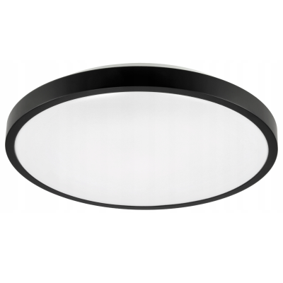 BERGE Přisazený LED stropní panel 12W 860lm Kulatý černý NW