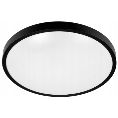 BERGE Přisazený LED stropní panel 12W 860lm Kulatý černý NW