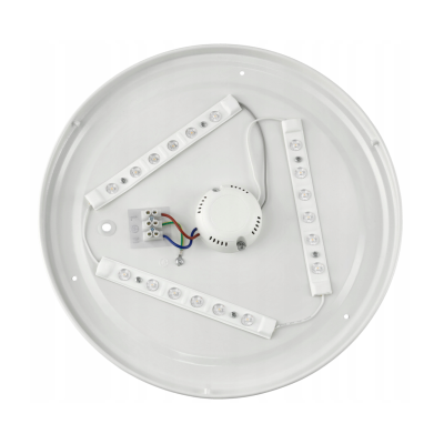 BERGE Přisazený LED stropní panel 12W 860lm Kulatý černý NW