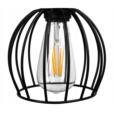 BERGE Stínidlo lustrové lampy Wire ball ČERNÁ