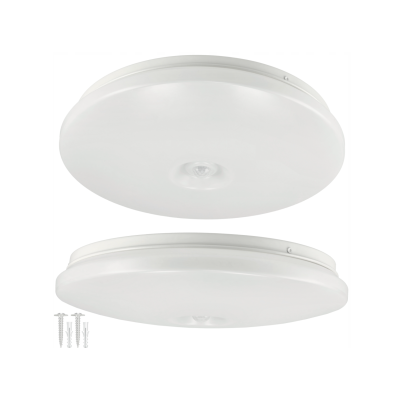 BERGE Stropní panel LED 24W CLIO, kulatý, s pohybovým a soumrakovým senzorem