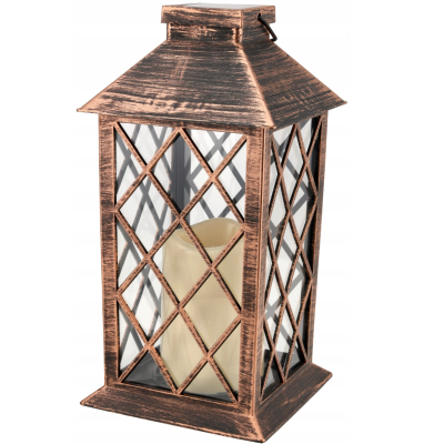 BERGE Zahradní lucerna LED solární lucerna měděná 2V 35MA