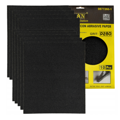 CROWNMAN List brusného papíru sada brusných hadříků 10 kusů 230x280 mm zrnitost P280