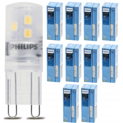 PHILIPS 10x LED žárovka - G9 - 1,9W - 220Lm - teplá bílá Corepro Premium - SET