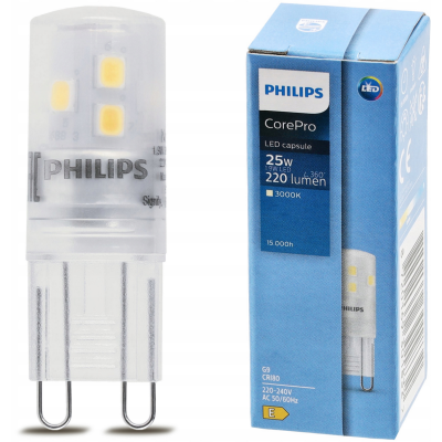 PHILIPS 10x LED žárovka - G9 - 1,9W - 220Lm - teplá bílá Corepro Premium - SET