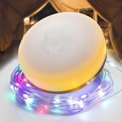 BERGE Kempingová lampa nabíjecí LED girlanda na roli 10m RGB IPX4