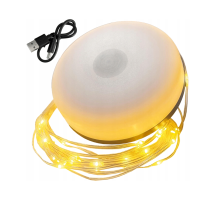 BERGE Kempingová lampa nabíjecí LED girlanda na roli 10m WW IPX4