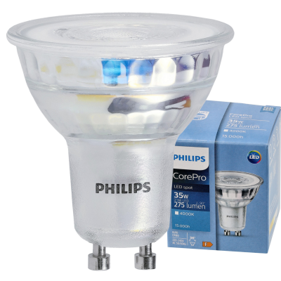 PHILIPS LED žárovka Philips GU10 - 3,5 - 275Lm 36° - neutrální bílá 4000K - CorePro Premium