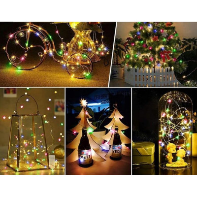 BERGE Světelný řetěz zahradní girlanda 10m 100LED 230V + dálkové ovládání