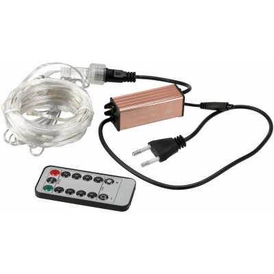 BERGE Světelný řetěz zahradní girlanda 10m 100LED 230V + dálkové ovládání