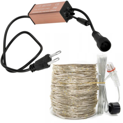 BERGE Světelný řetěz zahradní girlanda 10m 100LED 230V + dálkové ovládání