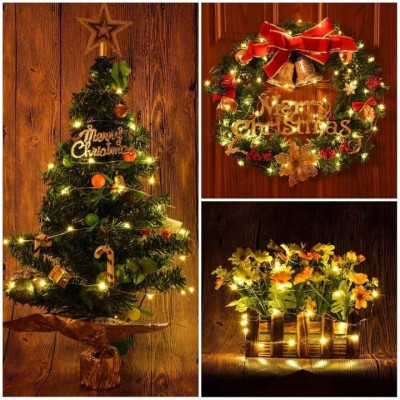 BERGE Světelný řetěz zahradní girlanda 10m 100LED 230V + dálkové ovládání