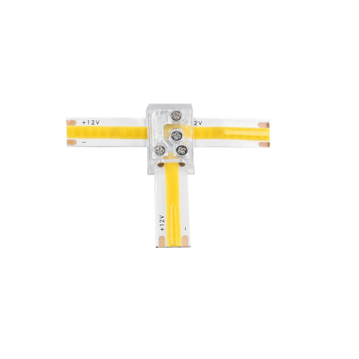BERGE Univerzální konektor pro COB 8mm LED pásek, rovný úhlový T