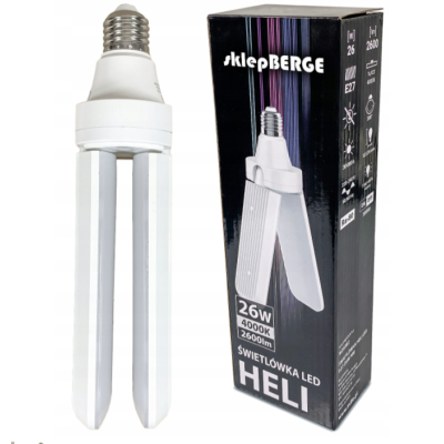 BERGE Žárovka HELI LED - E27 - 26W - neutrální bílá