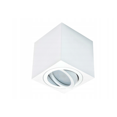KOBI Podhledové bodové svítidlo B7089 výklopné - čtverec bílá + patice GU10
