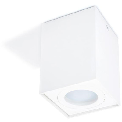 BERGE Podhledové bodové svítidlo OS201-BP nevýklopné - čtverec - bílá matná + patice GU10