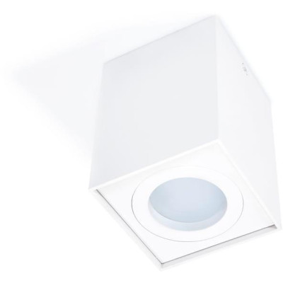 BERGE Podhledové bodové svítidlo OS201-BP nevýklopné - čtverec - bílá matná + patice GU10