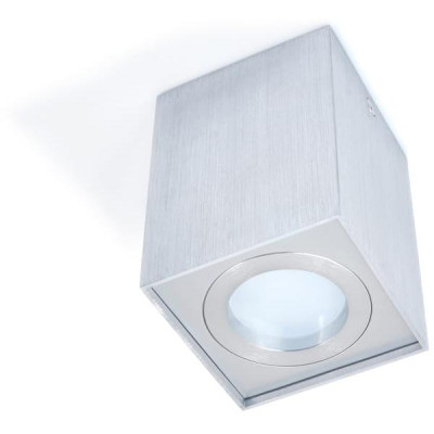 BERGE Podhledové bodové svítidlo OS201-SS nevýklopné - čtverec - stříbrná + patice GU10