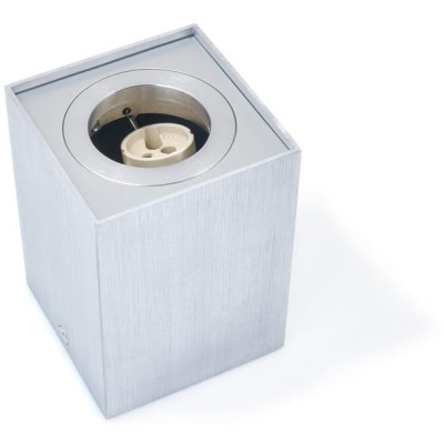 BERGE Podhledové bodové svítidlo OS201-SS nevýklopné - čtverec - stříbrná + patice GU10