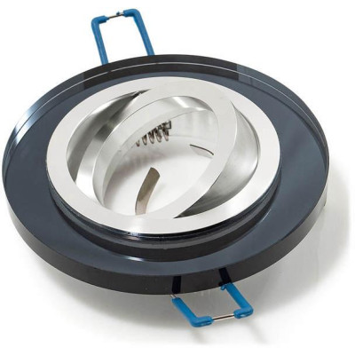 BERGE Podhledové svítidlo kulaté - sklo - černé - výklopné