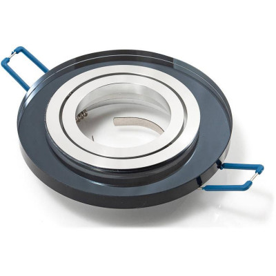 BERGE Podhledové svítidlo kulaté - sklo - černé - výklopné