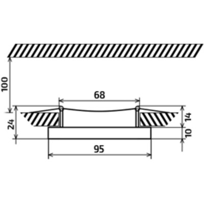 BERGE Podhledové svítidlo kulaté - sklo - černé - výklopné