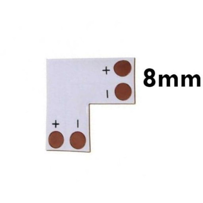 ECOLIGHT Rohová spojka pro LED pásky 3528 8mm