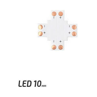 BERGE Spojka pro LED pásky - X - CN21 - 10mm - 2pin - SMD 5050, 5630, 5730