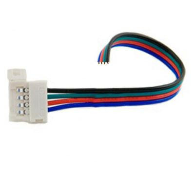 ECOLIGHT Konektor click - pro LED PÁSKY - RGB - 10mm - 4pin - s vodičem