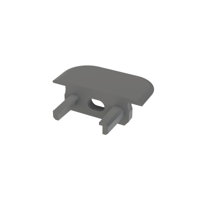 BERGE Krytka pro profil - Z - stříbrná - s otvorem