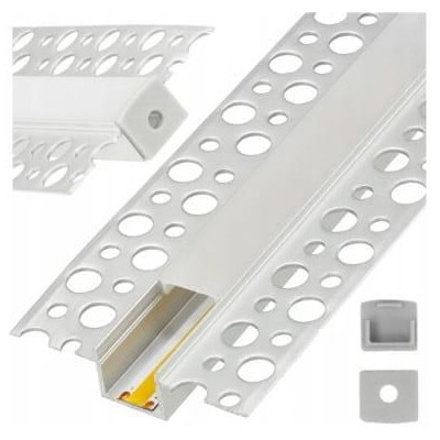 ECOLIGHT Hliníkový profil do sádrokartonu 1m, set elox