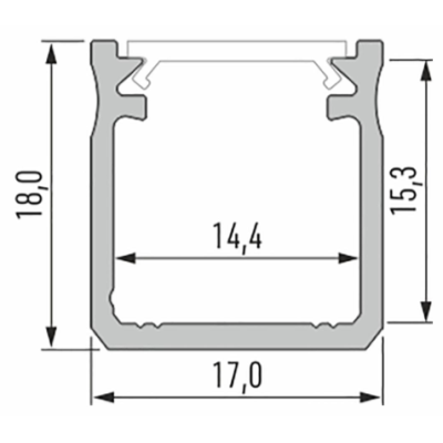 LUMINES Hliníkový profil LED LUMINES typ Y, černý elox, 2,02m