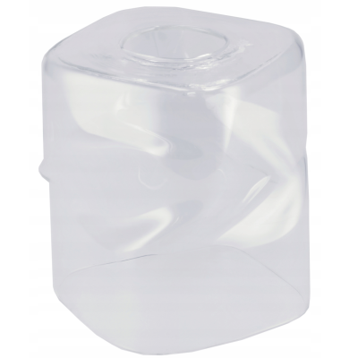 BERGE LED lustr závěsné stropní svítidlo E27 průhledný skleněný čtverec