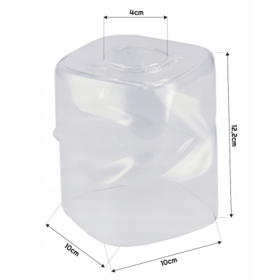 BERGE LED lustr závěsné stropní svítidlo E27 průhledný skleněný čtverec