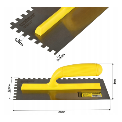 CROWNMAN Omítací stěrka zubová na lepidlo 280 x 125mm