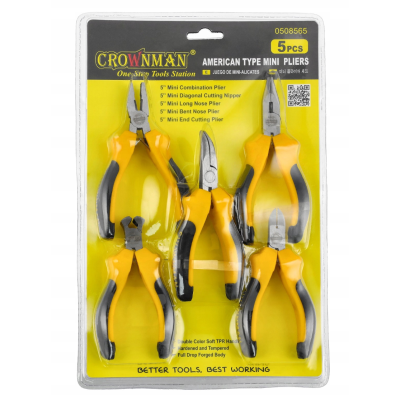 CROWNMAN Přesné kleště - MINI sada 5 ks na šperky