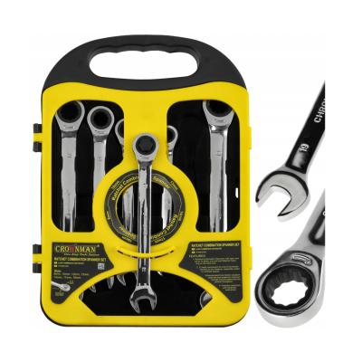 CROWNMAN Ráčnové klíče 8mm - 19mm sada 7 ks