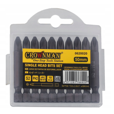CROWNMAN Sada 10 bitů o průměru 50 mm