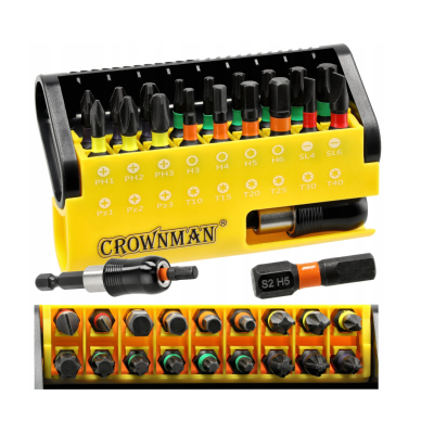 CROWNMAN Sada 18 bitů šroubováků + organizér