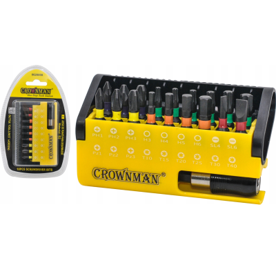CROWNMAN Sada 18 bitů šroubováků + organizér