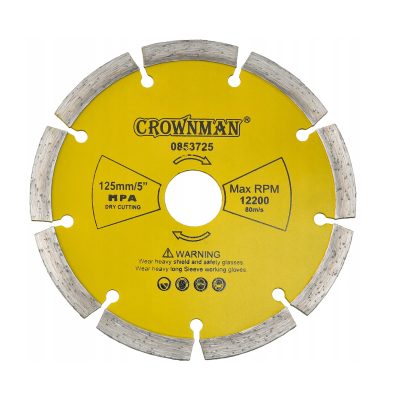 CROWNMAN Segmentový diamantový kotouč na beton / kostky / kameninu pro suché řezání