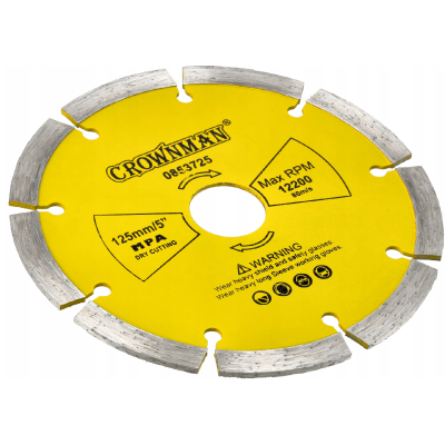 CROWNMAN Segmentový diamantový kotouč na beton / kostky / kameninu pro suché řezání