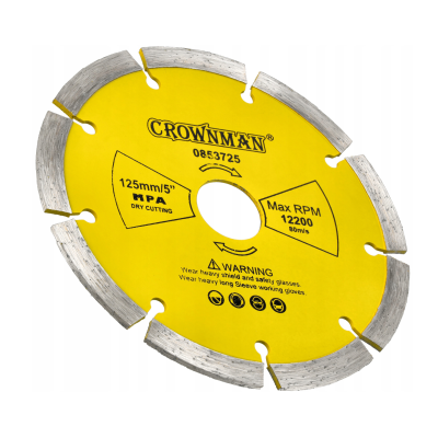 CROWNMAN Segmentový diamantový kotouč na beton / kostky / kameninu pro suché řezání