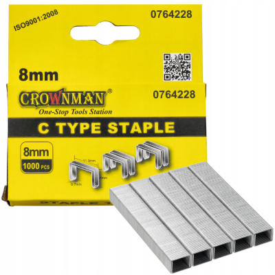 CROWNMAN Sponky pro ruční sešívačky 1000KS TYP C 07x8mm