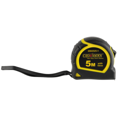 CROWNMAN Svinovací metr / svinovací metr se zámkem, pravítko 5M 19mm