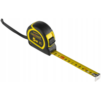 CROWNMAN Svinovací metr / svinovací metr se zámkem, pravítko 5M 19mm