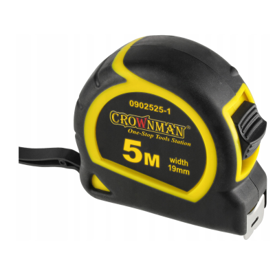 CROWNMAN Svinovací metr / svinovací metr se zámkem, pravítko 5M 19mm