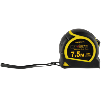CROWNMAN Svinovací metr / svinovací metr se zámkem, pravítko 7,5M 25mm