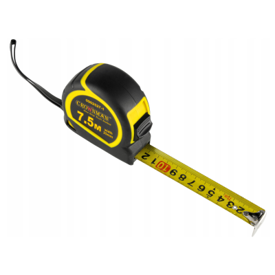 CROWNMAN Svinovací metr / svinovací metr se zámkem, pravítko 7,5M 25mm